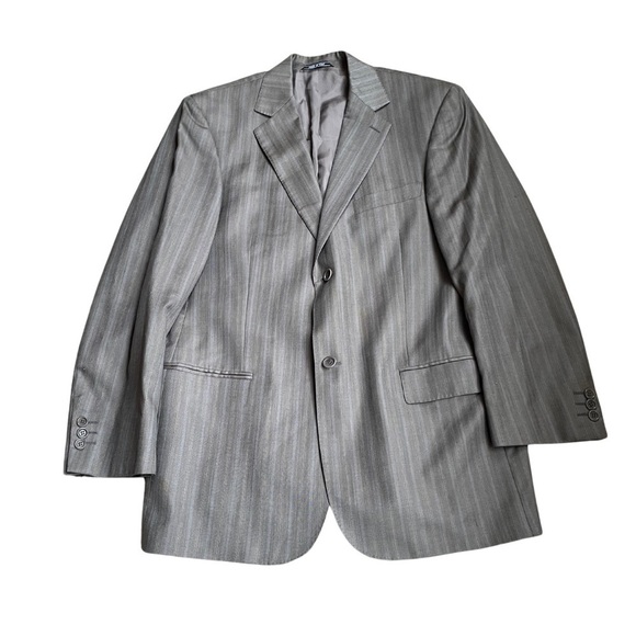 Collezioni L’Uomo Made In Italy Seta Silk And Wool Mens 2 Button Blazer Size 40R - Picture 1 of 13